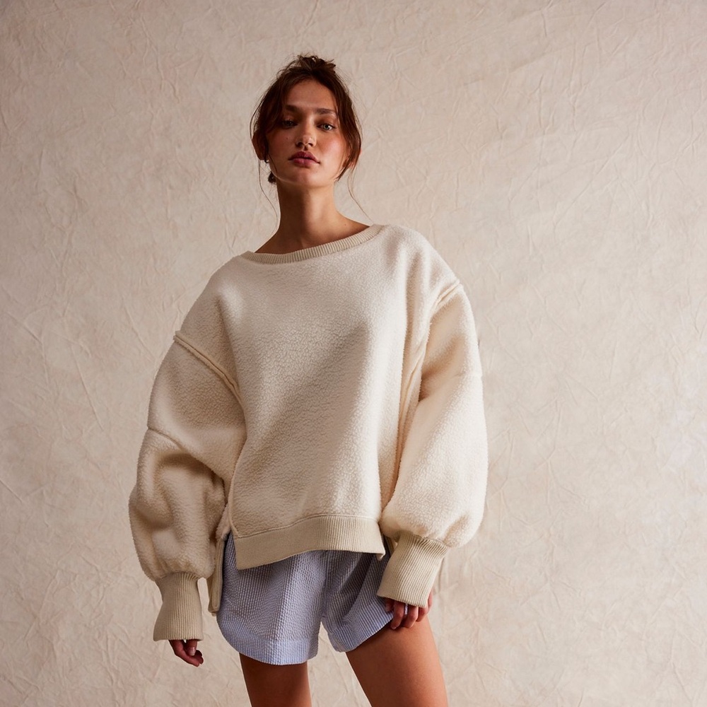 FREE PEOPLE COZY CAMDEN SWEATSHIRT - VANILLA ICE CREAM 🍦